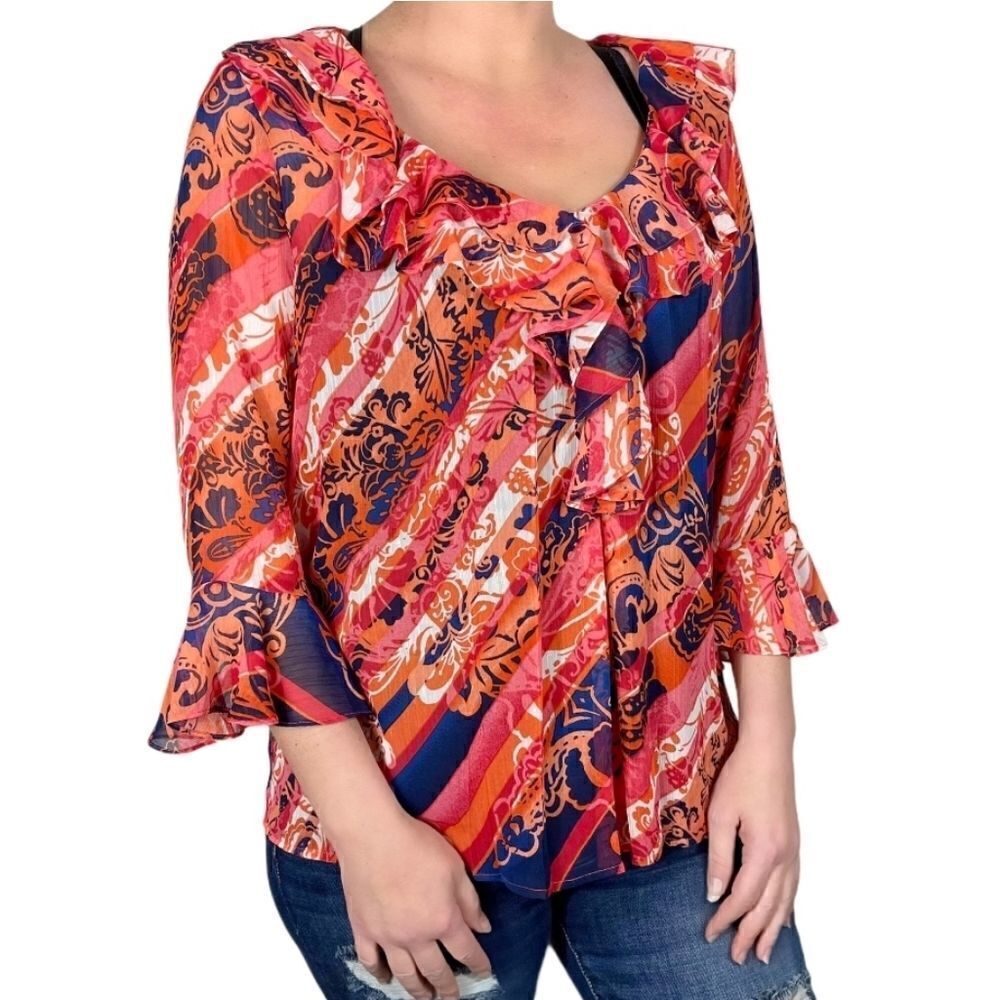 Jones New York Ruffle Shirt Top